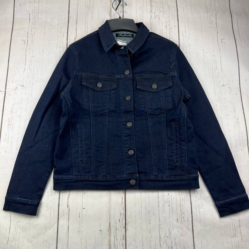 Mavi‎ Small Cropped Fit Mid Stretchable Denim Jeans Jacket Blue Women New